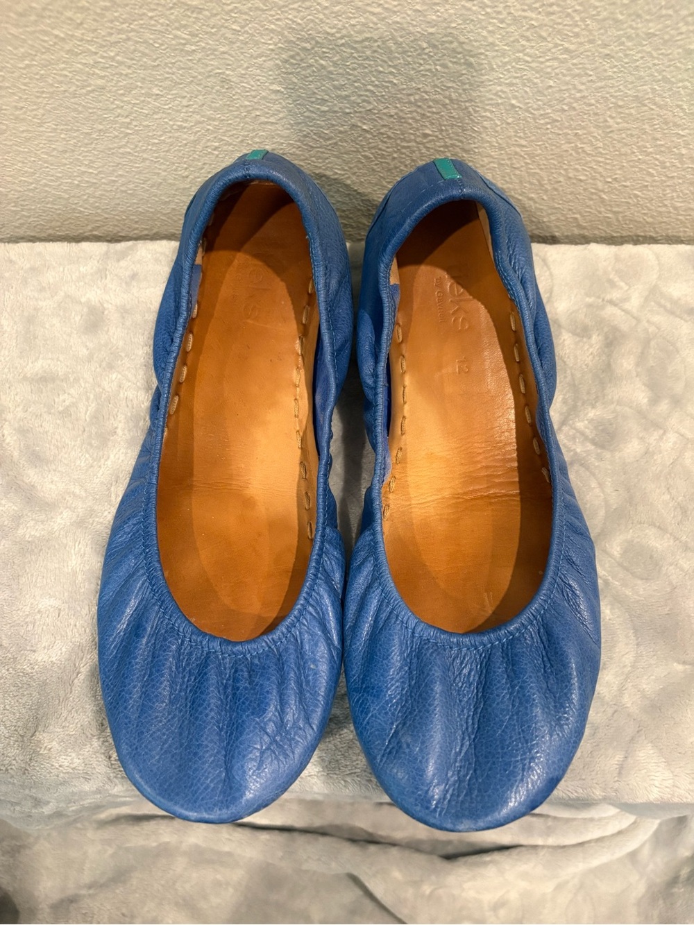 Tieks Blue Leather Ballet Flats